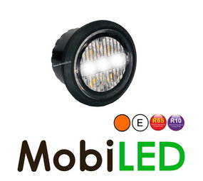 Flitser met amber/wit positielicht inbouw amber Flitser met amber/wit positielicht inbouw amber