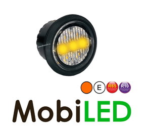 Recessed mount strobe with position light amber/amber Recessed mount strobe with position light amber/amber