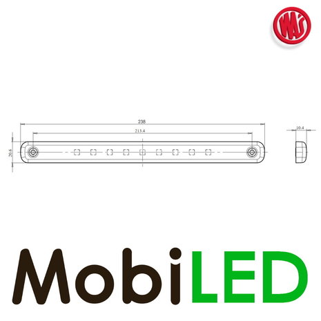 WAS Interior lighting with switch 12 volts