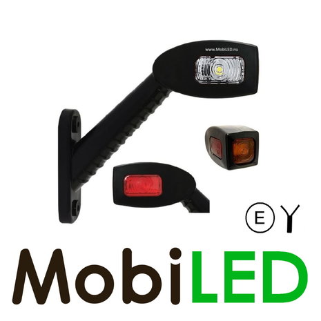 Pendellamp vierkant schuin model Rechts rood/amber/wit 12-24 volt E-keur