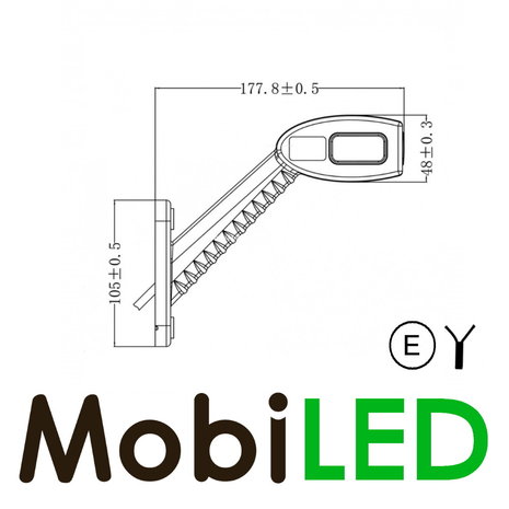 Lampe pendentive modèle carré oblique Droite rouge/ambre/blanc 12-24 volts E-mark Lampe pendentive modèle carré oblique Droite rouge/ambre/blanc 12-24 volts E-mark