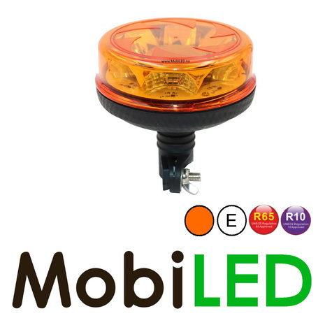 Zwaailamp / flitslamp 16 watt Amber DIN montage E-keur