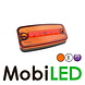 Marker light amber with reflector and flasher 2m cable E-mark