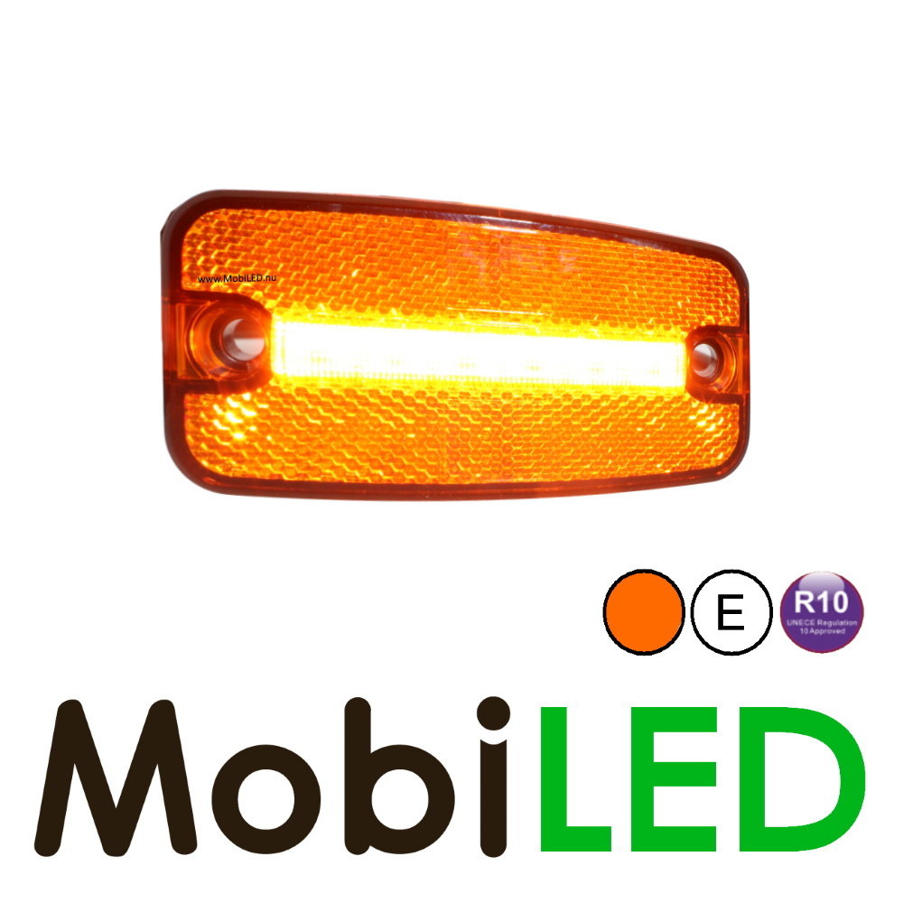 Markeringslicht amber met reflector en flitser 2m E-keur Markeringslicht amber met reflector en flitser 2m E-keur