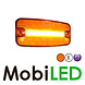 Marker light amber with reflector and flasher 2m cable E-mark