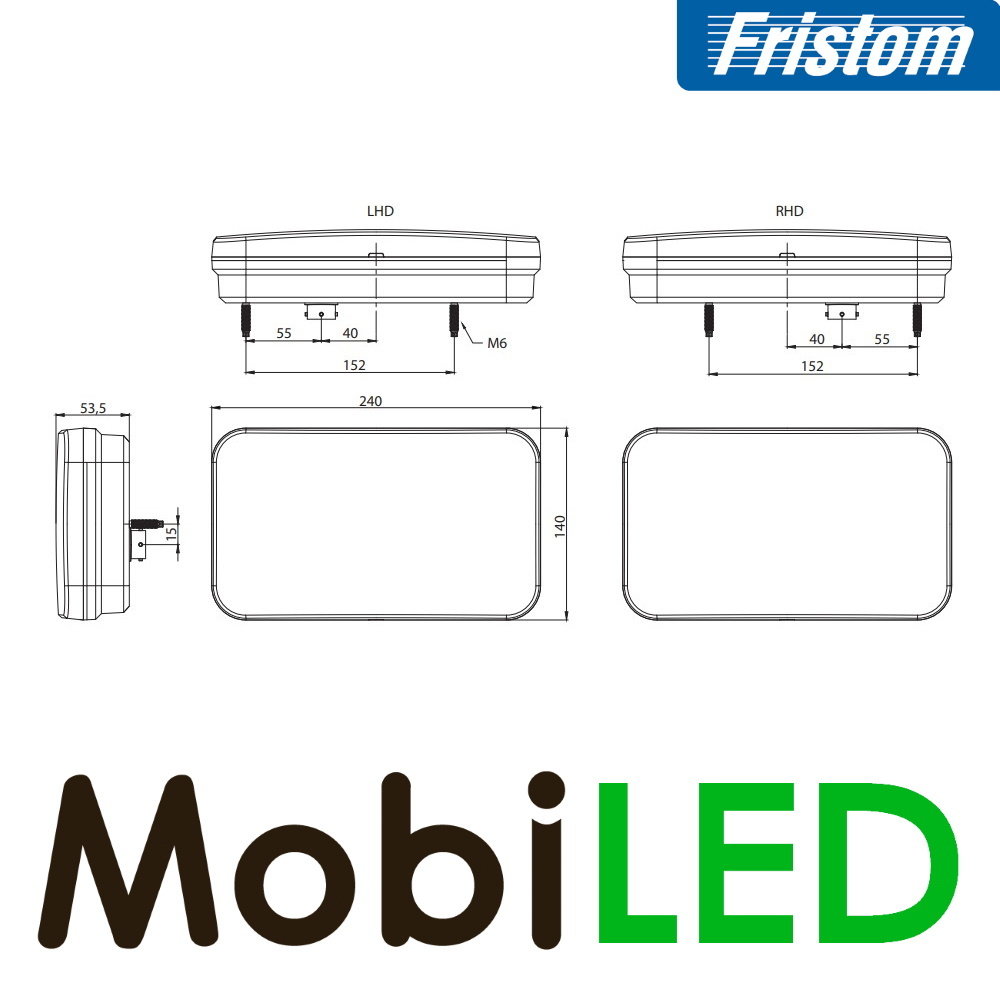 Fristom Achterlicht 5 functies kenteken kabel FT-370 Rechts E-keur Fristom Achterlicht 5 functies kenteken kabel FT-370 Rechts E-keur
