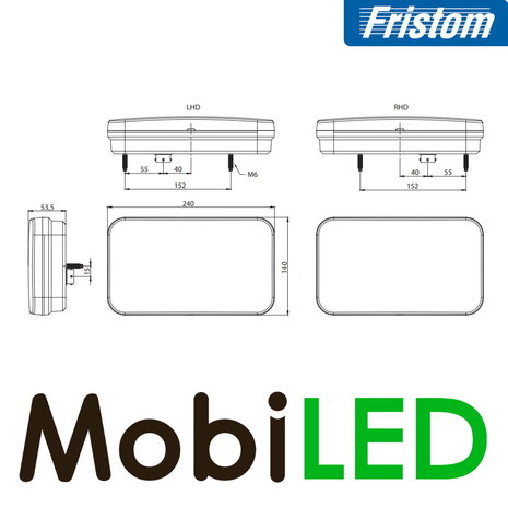 Fristom Achterlicht 5 functies kenteken kabel FT-370 Rechts E-keur Fristom Achterlicht 5 functies kenteken kabel FT-370 Rechts E-keur