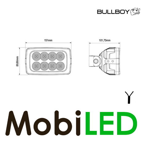 Bullboy Work light Bullboy Agriline 80W