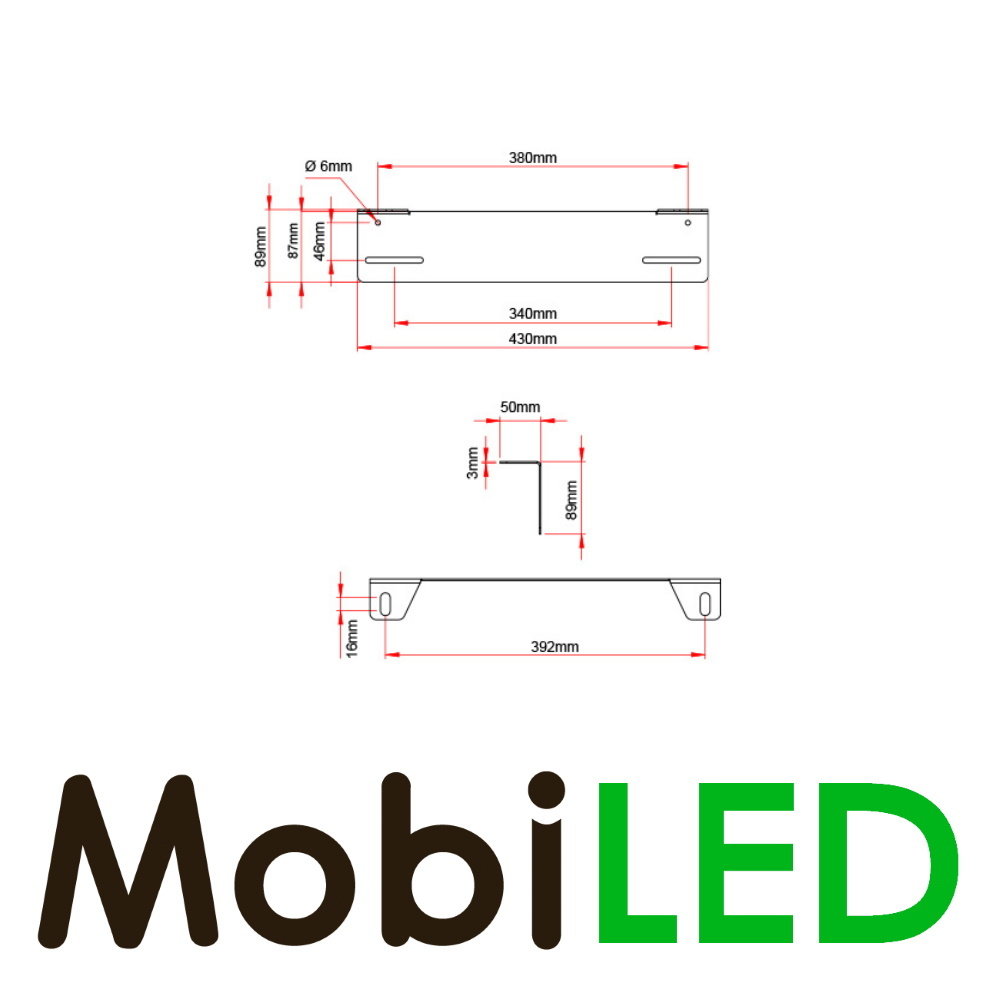 Kentekenhouder / montagebeugel 1605-3037