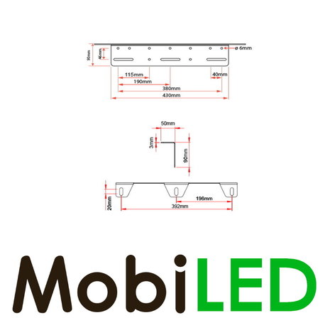 Kentekenhouder / montagebeugel 1605-3023 Kentekenhouder / montagebeugel 1605-3023