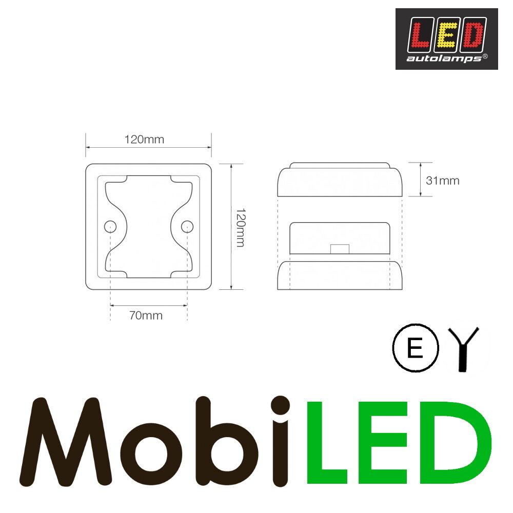 LED autolamps Achterlicht/Remlicht 100 serie module E-keur LED autolamps Achterlicht/Remlicht 100 serie module E-keur