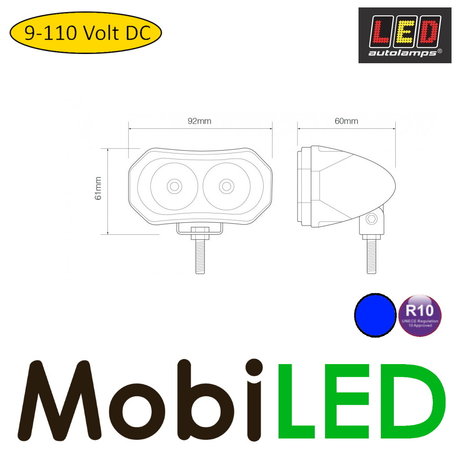 LED autolamps Chariot élévateur à lampe de sécurité à point bleu 10-110 V