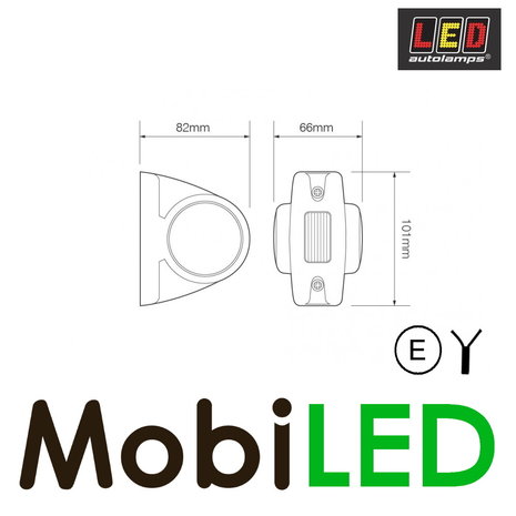 LED autolamps Breedtelamp kort recht model E-keur