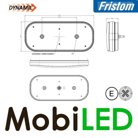 Fristom Achterlicht 5 functies rechthoek reflector links bajonet Fristom Achterlicht 5 functies rechthoek reflector links bajonet