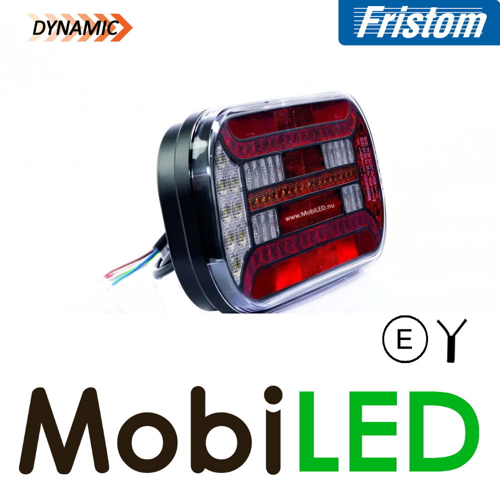 Fristom Feu arrière rectangle 5 fonctions réflecteur câble droit