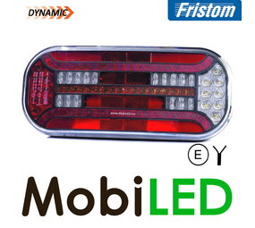 Fristom Feu arrière rectangle 5 fonctions réflecteur câble droit Fristom Feu arrière rectangle 5 fonctions réflecteur câble droit
