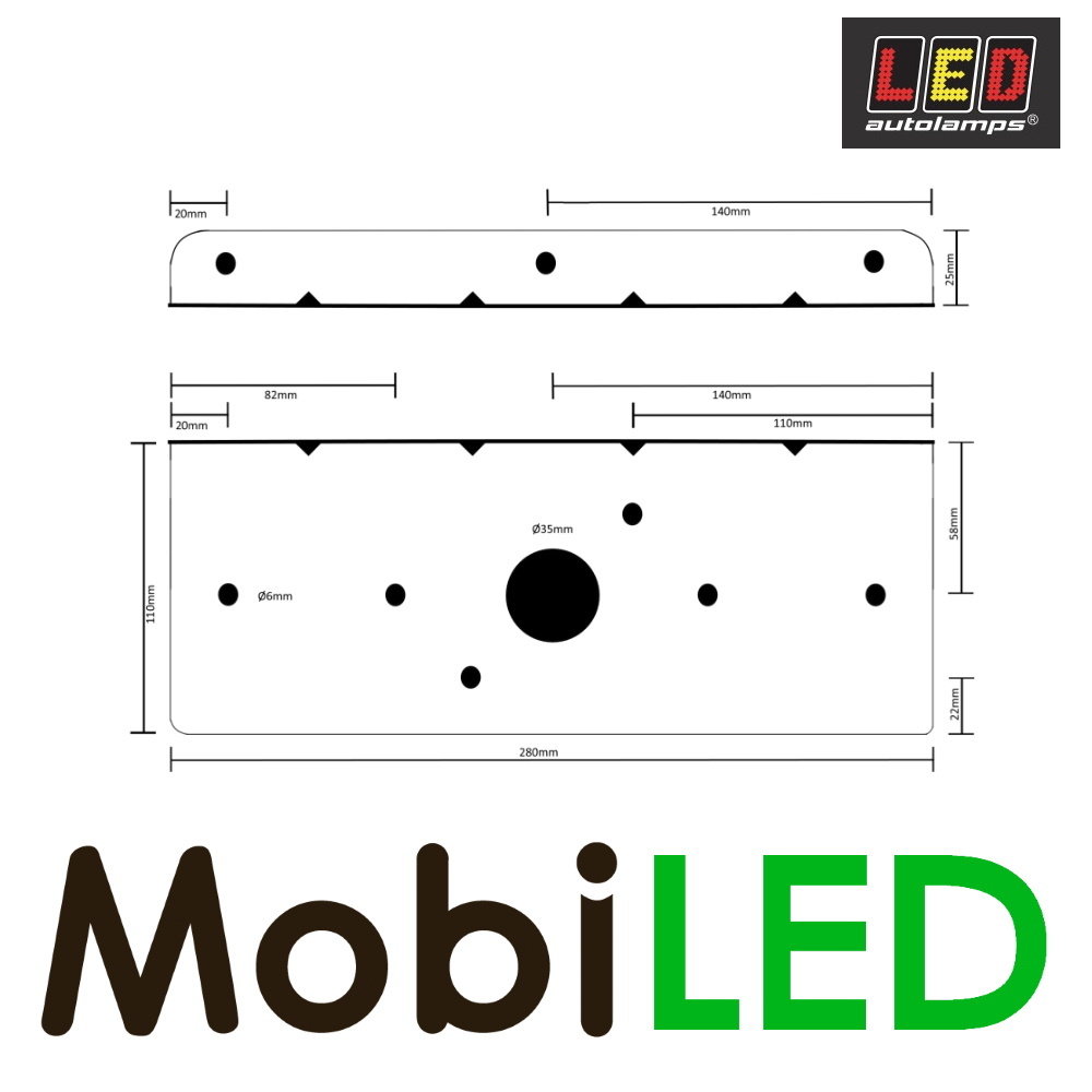 LED autolamps Cadre pour 3 modules série 80 LED autolamps Cadre pour 3 modules série 80