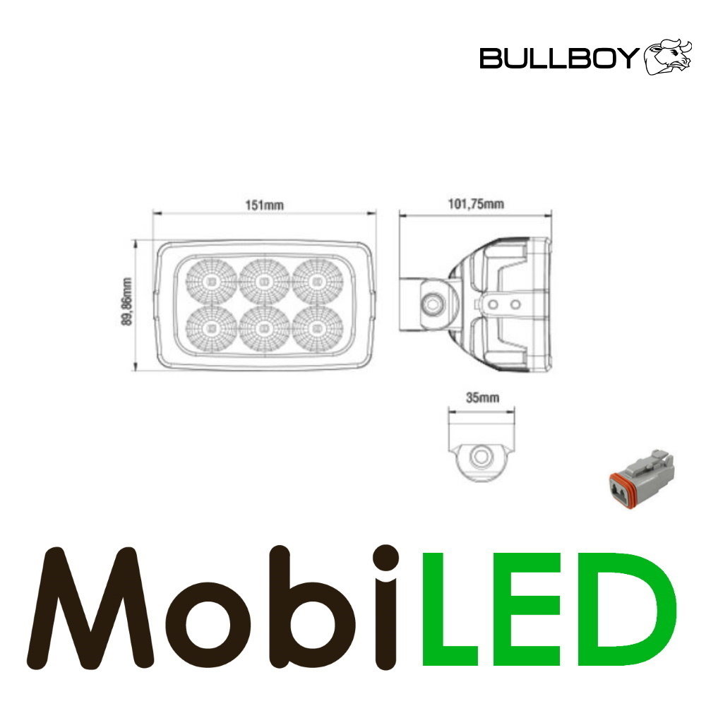 Bullboy Werklamp Bullboy Agriline 30W Bullboy Werklamp Bullboy Agriline 30W