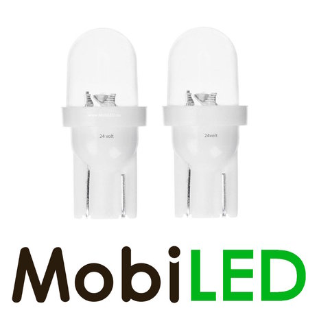 Lampe encastrable T10 W2.1 x 9.5d (W5W) LED SMD 24 volts DC (ensemble 2 pièces)