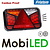 Rear light 5 functions license plate bayonet Left