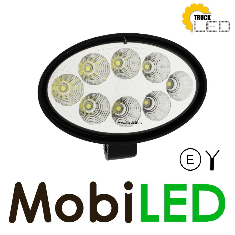 TruckLED Work lamp 24W oval E-mark TruckLED Work lamp 24W oval E-mark