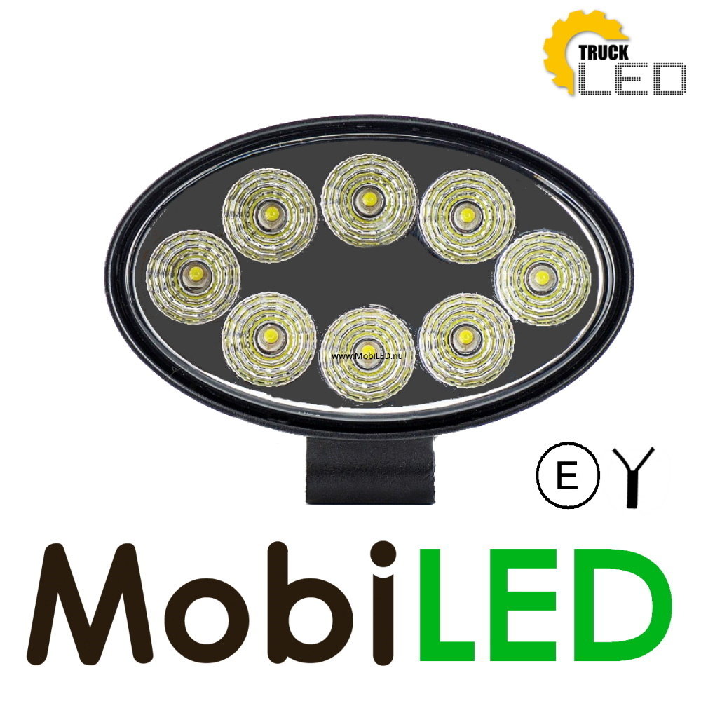 TruckLED Werklamp 24W ovaal E-keur