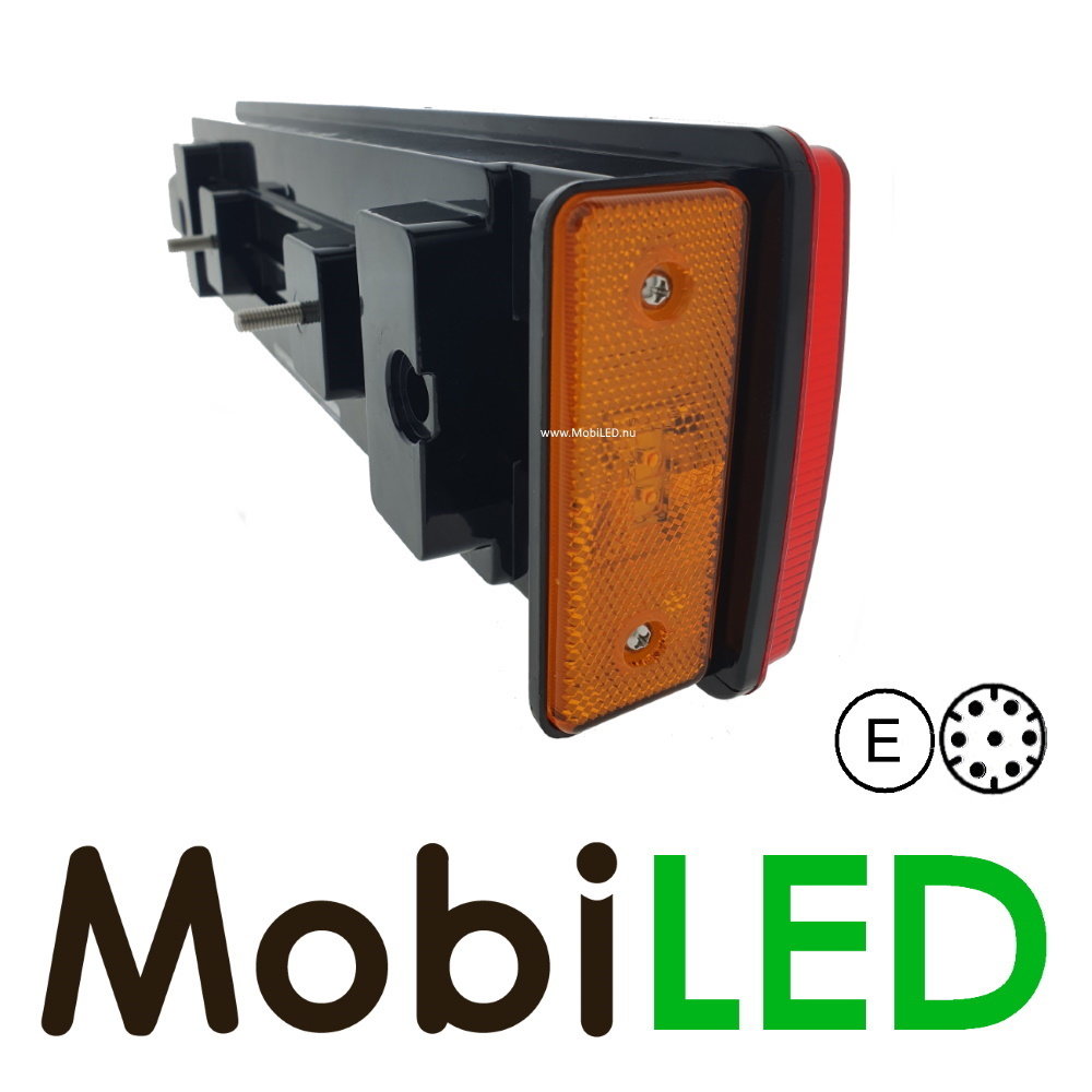 Achterlicht 5 functies + kentekenverlichting E-keur met 7 pins connector Links