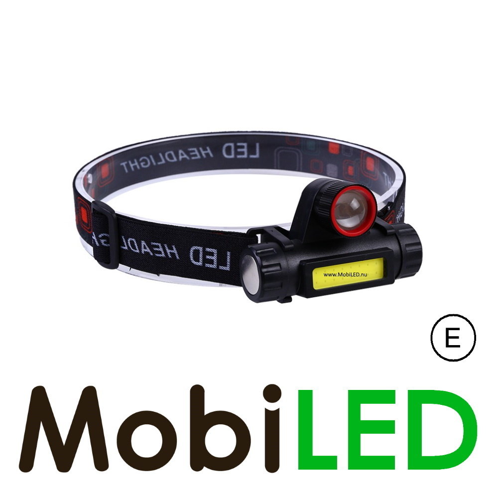 Rechargeable headlamp spot and flood