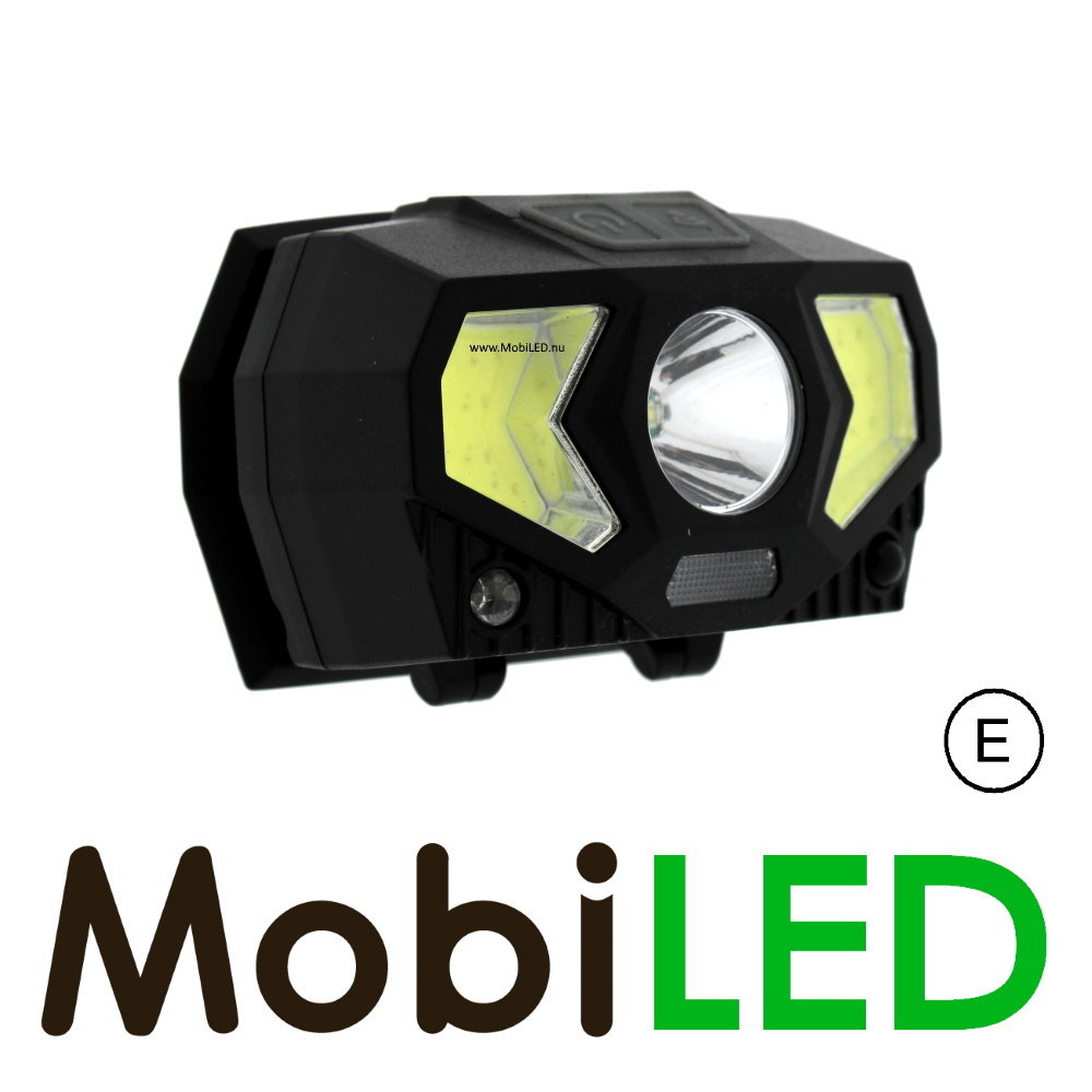 Rechargeable headlamp spot and flood motion sensor