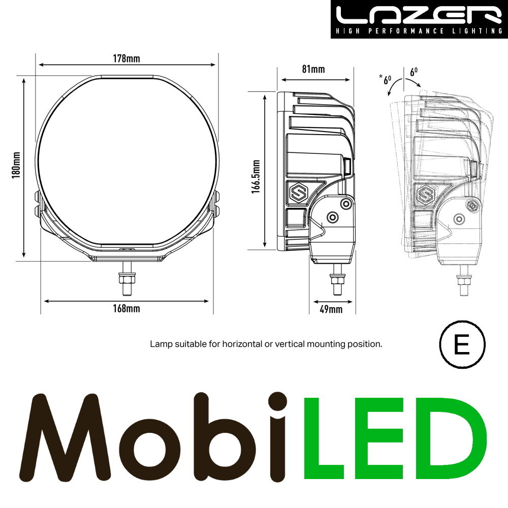 LAZER Sentinel  elite 7 inch 110W White LAZER Sentinel  elite 7 inch 110W White