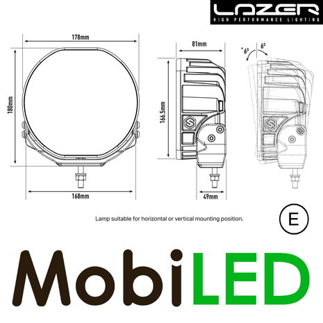 LAZER Sentinel  Elite 7" 110 watt Wit