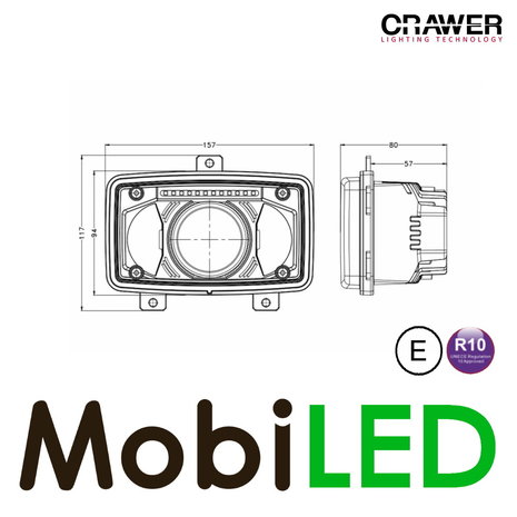 Crawer Crawer headlight high and low beam E-mark Crawer Crawer headlight high and low beam E-mark