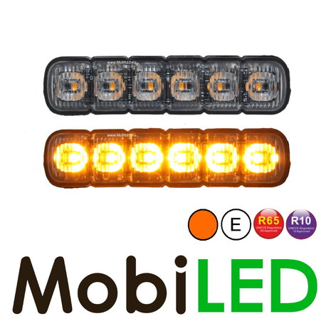 Flitser amber 6 leds flexibel E-keur Flitser amber 6 leds flexibel E-keur