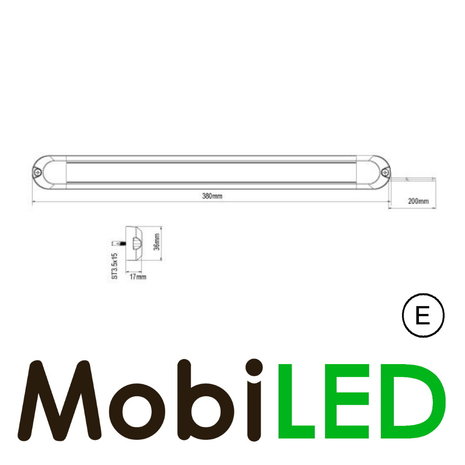 Interieurverlichting 38cm PIR bewegingssensor 12-24 volt Interieurverlichting 38cm PIR bewegingssensor 12-24 volt