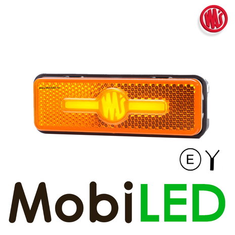 WAS WAS Side marking stripe rectangular amber NEON look E-mark