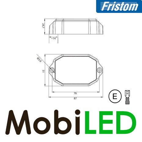Fristom Fristom Zijmarkering wit blok E-keur Fristom Fristom Zijmarkering wit blok E-keur