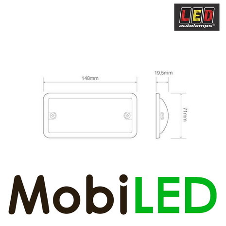 LED autolamps Interieurverlichting plat rechthoek 24 volt zwart LED autolamps Interieurverlichting plat rechthoek 24 volt zwart