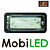 Interior lighting flat rectangle 24V black