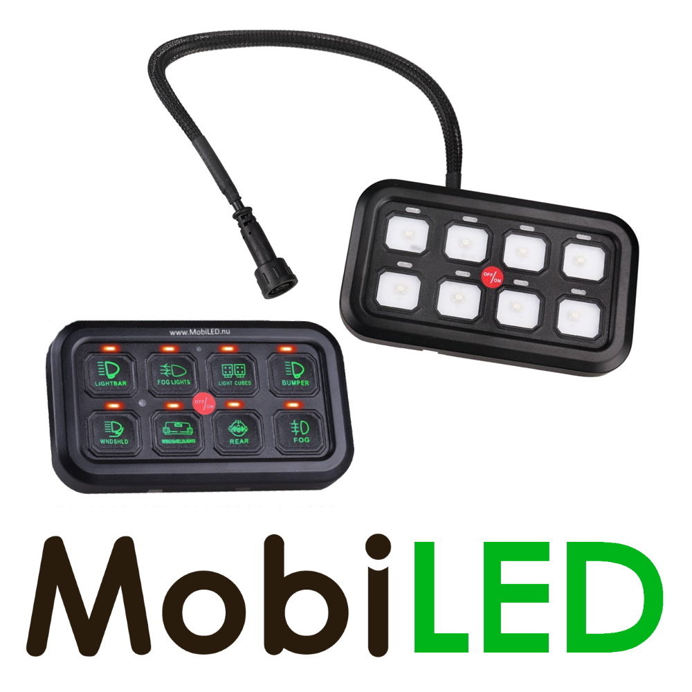 Control panel with power unit 8 buttons 12/24V Control panel with power unit 8 buttons 12/24V