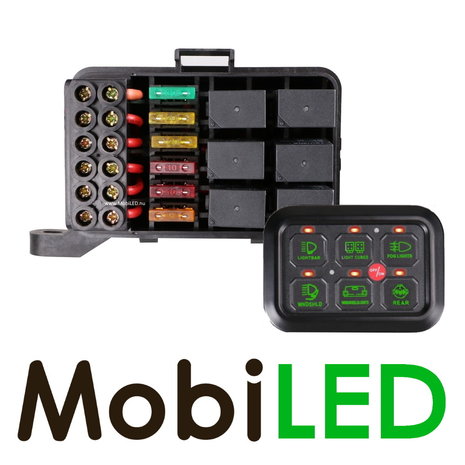 Panneau de contrôle avec bloc d'alimentation 6 boutons 12V