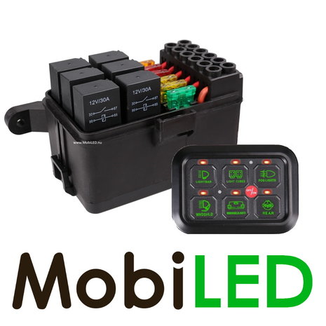 Panneau de contrôle avec bloc d'alimentation 6 boutons 12V