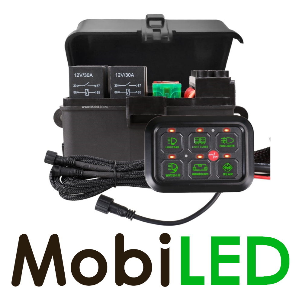 Panneau de contrôle avec bloc d'alimentation 6 boutons 12V
