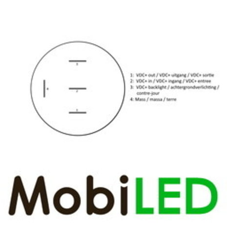 Tuimelschakelaar aan/uit Geel LED Rood  20 ampère 14 volt Tuimelschakelaar aan/uit Geel LED Rood  20 ampère 14 volt