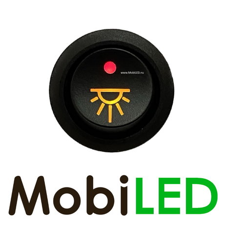 Tuimelschakelaar Interieur Amber LED Rood 20A 14V 20 ampère 14 volt Tuimelschakelaar Interieur Amber LED Rood 20A 14V 20 ampère 14 volt