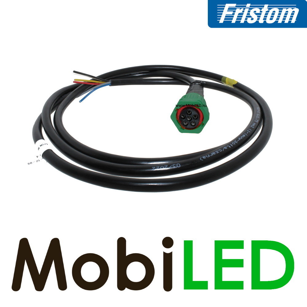 Fristom 6 pins bajonet connector groen met 2 m kabel Fristom 6 pins bajonet connector groen met 2 m kabel