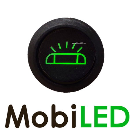 Interrupteur à bascule Barre flash Ambre/Vert 20 ampères 14 volts Interrupteur à bascule Barre flash Ambre/Vert 20 ampères 14 volts