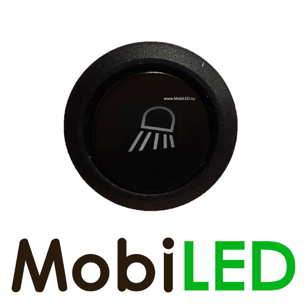 Tuimelschakelaar Spot Wit/Groen Links 20 ampère 14 volt