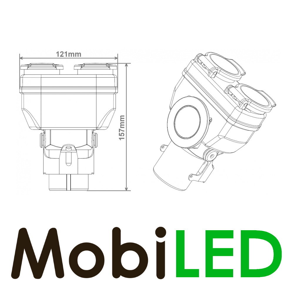 Verloopstekker van 15 naar 2 x 7 polig
