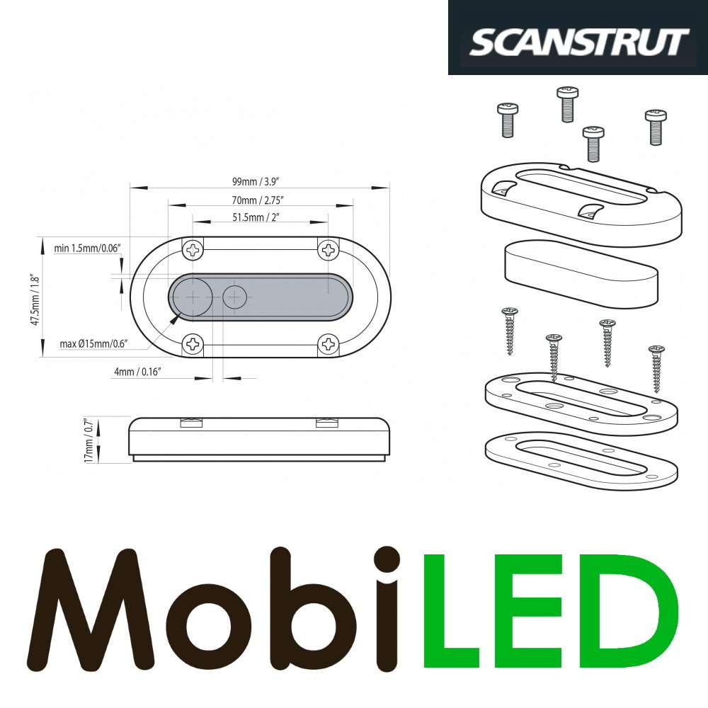 Scanstrut DS-MULTI joint de câble Scanstrut DS-MULTI joint de câble