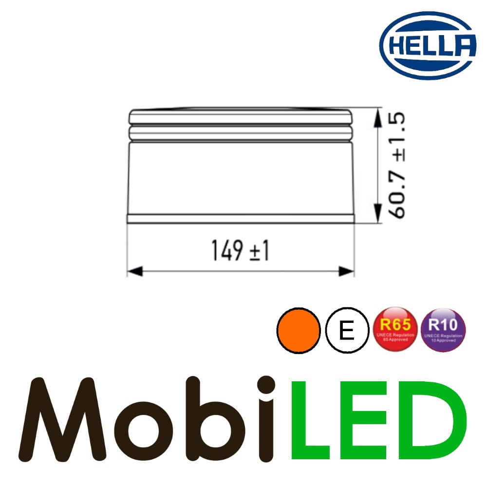 Hella Hella K-LED flasher Rebelution fixed mount E-mark Hella Hella K-LED flasher Rebelution fixed mount E-mark
